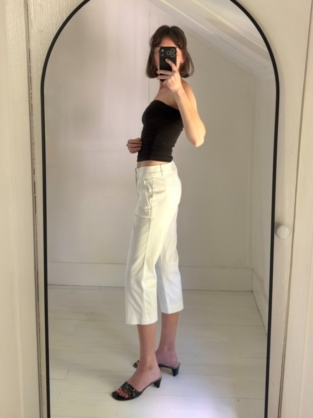 Chaps Straight Leg Capri Pants Size 4P White